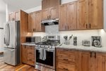 All matching stainless steel appliances 